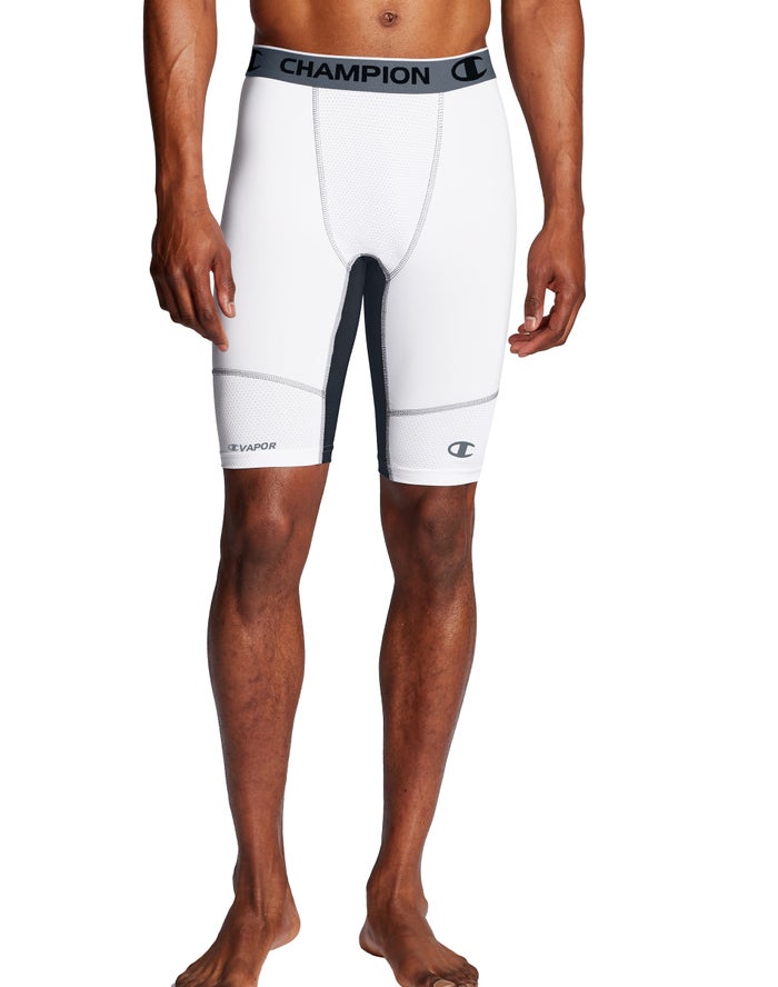 Champion Herre Shorts Hvide - Compression - Danmark JBV-781094